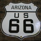 ARIZONA US 66 PORCELAIN-COATED SHIELD SIGN A ARIZONA US 66 PORCELAIN-COATED SHIELD SIGN A