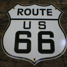 ROUTE 66 PORCELAIN-COATED SHIELD SIGN O