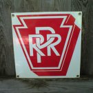 PRR PORCELAIN-COATED RAILROAD SIGN P