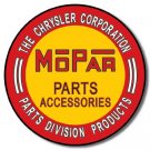 MOPAR PARTS ROUND TIN SIGN METAL ADV RETRO SIGNS M