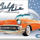 57 CHEVROLET BEL AIR TIN SIGN METAL ADV RETRO SIGNS M