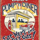 PUMP AND DINER TIN SIGN RETRO METAL ADV SIGNS I