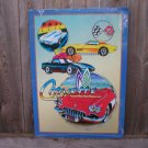 CORVETTE COLLAGE TIN SIGN CHEVROLET METAL SIGNS C