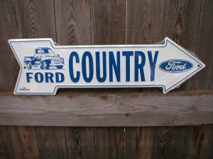 FORD COUNTRY ARROW  SIGN RETRO METAL ADV SIGNS F