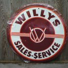 WILLYS TIN SIGN METAL ADV AD SIGNS W WILLYS TIN SIGN METAL ADV AD SIGNS W