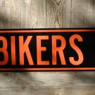 BIKERS BLVD. SIGN RETRO MOTORCYCLE ADV SIGNS B