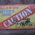 CAUTION TIN SIGN METAL RETRO ADV SIGNS M
