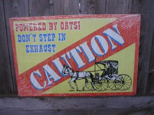 CAUTION TIN SIGN METAL RETRO ADV SIGNS M