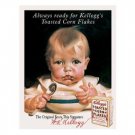 KELLOGG'S TOASTED CORN FLAKES TIN SIGN METAL ADV SIGNS KELLOGG'S TOASTED CORN FLAKES TIN SIGN METAL ADV SIGNS