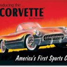1953 CORVETTE TIN SIGN METAL RETRO ADV SIGNS C