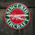 SINCLAIR AIRCRAFT PORCELAIN-COATED SIGN