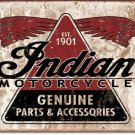 INDIAN MOTORCYCLE PARTS 1901 TIN SIGN