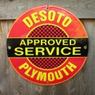 DESOTO PLYMOUTH PORCELAIN-COATED SIGN