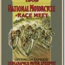 1909 MOTORCYCLE RACE MEET TIN SIGN