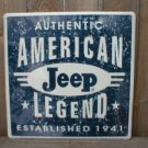 JEEP AMERICAN LEGEND 1941 TIN SIGN JEEP AMERICAN LEGEND 1941 TIN SIGN