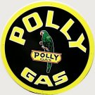 POLLY GAS ROUND TIN SIGN
