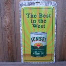 SUNSET MOTOR OIL TIN METAL SIGN SUNSET MOTOR OIL TIN METAL SIGN