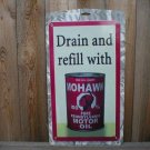 MOHAWK GASOLINE METAL TIN SIGN