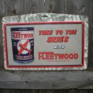 FLEETWOOD MOTOR OIL TIN METAL SIGN FLEETWOOD MOTOR OIL TIN METAL SIGN
