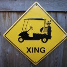 GOLF CART XING ALUMINUM SIGN GOLF CART XING ALUMINUM SIGN