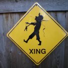 FISHERMAN XING ALUMINUM SIGN