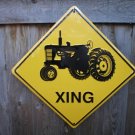 TRACTOR XING ALUMINUM METAL SIGN
