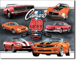CAMARO 40TH ANNIVERSARY METAL TIN SIGN