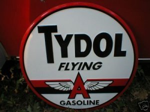 TYDOL FLYING A GASOLINE SIGN LARGE