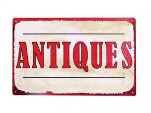 ANTIQUES METAL TIN SIGN
