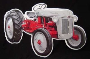 FORD TRACTOR DIE-CUT METAL TIN SIGN