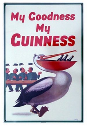 GUINNESS BEER IRISH TIN SIGN MY GOODNESS