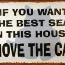 MOVE THE CAT TIN METAL SIGN MOVE THE CAT TIN METAL SIGN