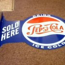 PEPSI COLA FLANGE RETRO TIN SIGN