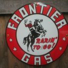 FRONTIER GAS PORCELAIN-COATED SIGN