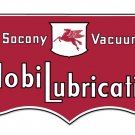 MOBIL LUBRICATION SOCONY VACUUM STEEL SIGN