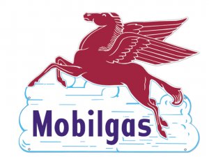 PEGASUS IN CLOUDS STEEL SIGN