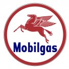 MOBILGAS PEGASUS ROUND METAL SIGN