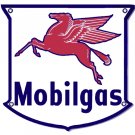 MOBILGAS PEGASUS SHIELD STEEL SIGN GAS FILLING STATION DECOR