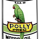 POLLY GAS PREMIUM METAL OIL CAN SIGN
