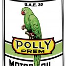 POLLY GAS PREMIUM METAL OIL CAN SIGN