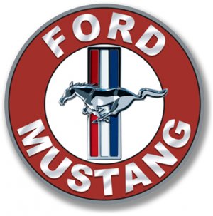 FORD MUSTANG 12" DISK METAL SIGN