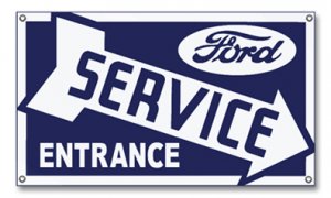 FORD SERVICE ENTRANCE RIGHT HEAVY STEEL SIGN