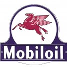 MOBILOIL LOLLIPOP STEEL SIGN