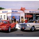 FASTER HORSES MOBIL SERVICE RETRO METAL SIGN