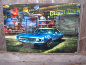 CAMARO GARAGE HEAVY STEEL SIGN