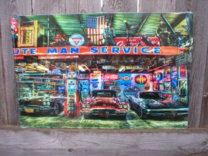 MINUTE MAN SERVICE HEAVY STEEL SIGN