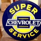 CHEVROLET SUPER SERVICE TIN SIGN 24"