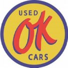 OK USED CARS TIN SIGN 24"
