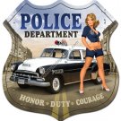 POLICE DEPARTMENT TIN SIGN 24 GAUGE