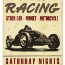 SPEED RACING SATURDAY NIGHTS TIN SIGN 24 GAUGE